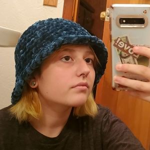 handmade velvet bucket hat